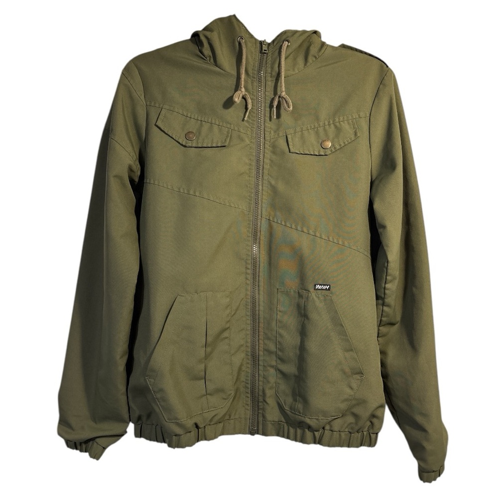 Volcom Women’sOlive Hooded Jacket Size Small